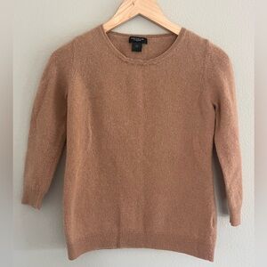 Ann Taylor Women's 100% Cashmere Sweater Medium (fit is small) Camel Crew Neck